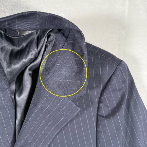 Lauren Ralph Lauren Suit Men Size 44L Gray Striped 100% Wool W38 L29 2-Piece Set - Picture 7 of 13